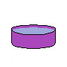 a pixel art of a purple water bowl